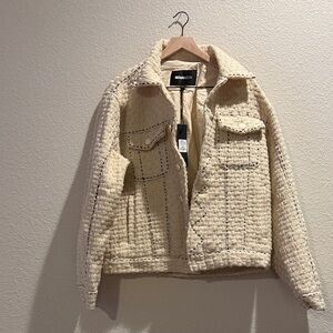 Cream Men's Military Jacket